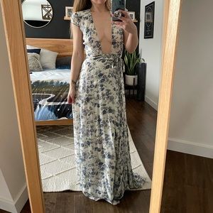Reformation Plunging Maxi dress